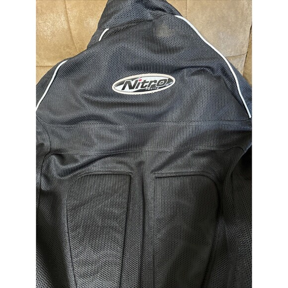 Black Nitro Racing Armored Textile Touring Motorcycle Jacket  Size 4XL - Picture 9 of 12